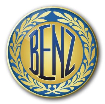 Mercedes Vintage Logo Art Design round special Glass Picture!